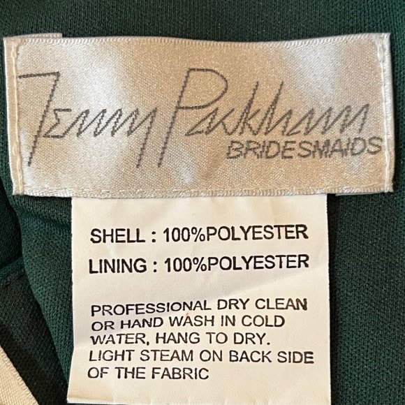 New Jenny Packham Dress Size 4 Hunter Green Drape Front High Slit JP1013 Gown - Picture 14 of 16